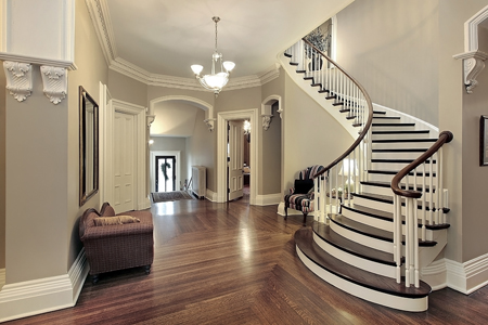 Wood Floor and Staircase